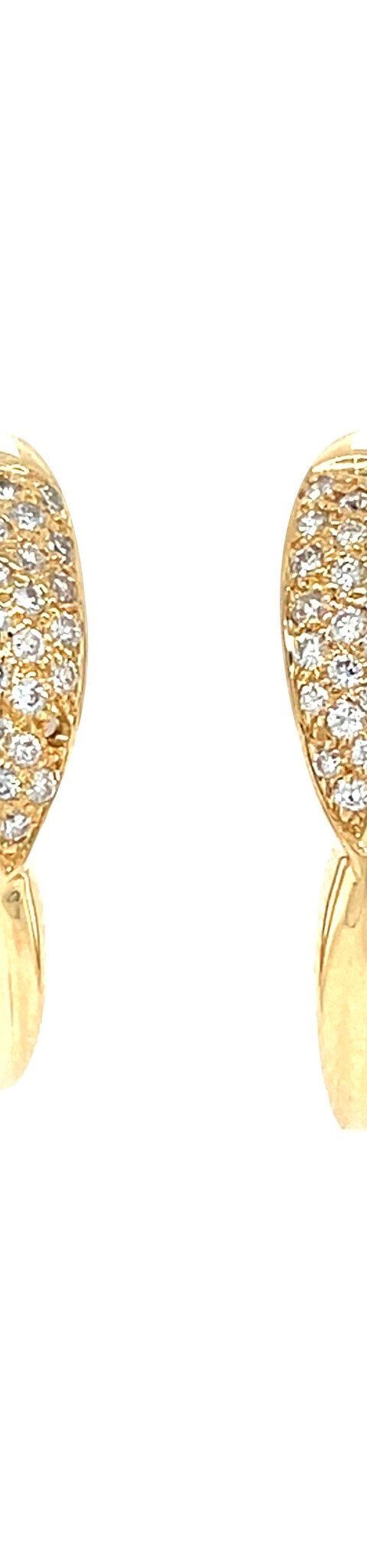 Vintage 18K Gold Stud Earrings with Sapphire and Diamond